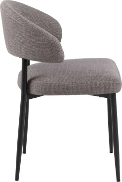 ACTONA GROUP Esszimmerstuhl »Edina 2er Set, Stoff - bequem & stilvoll, mehrere Farben, moderne« () Gepolstert, weicher Bezug & hoher Sitzkomfort, schwarze Stahlbeine
