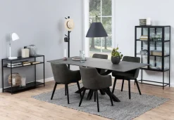 ACTONA GROUP Esszimmerstuhl »Bella« () Armlehnstuhl anthrazitgrau, Eichebeine, Harlekinnähten, 2er-Set