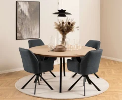 ACTONA GROUP Esszimmerstuhl »Glenda 2er-Set, 360° drehbar, mit Armlehnen, in mehreren Farben« () gepolstert, mit Armlehne, schwarze Stahlbeine, drehbar, 2er-Set