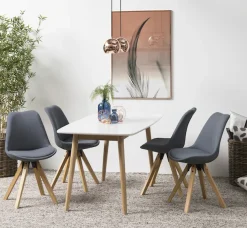 ACTONA GROUP Esszimmerstuhl »Dian« (Set) 2 Stk.Organisch geformter Sitz mit Kissen. Beine aus Massivholz Gummibaum