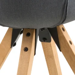 ACTONA GROUP Esszimmerstuhl »Dian« (Set) 2 Stk.Organisch geformter Sitz mit Kissen. Beine aus Massivholz Gummibaum