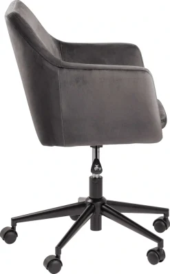 ACTONA GROUP Esszimmerstuhl »Drehstuhl« () Schreibtischstuhl mit Samtbezug, 5-Sterne-Fußkreuz, Sitzhöhe: 44-54 cm