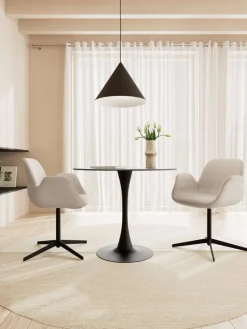ACTONA GROUP Esszimmerstuhl »Beth, Stuhl, Polsterstuhl« () Stuhl, sand, schwarz, Drehfunktion