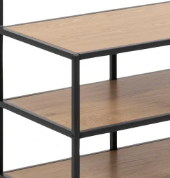 ACTONA GROUP Garderobenständer Metallgestell im Industrie-Look, 3 Einlegeböden, 5 Haken, Breite 77 cm