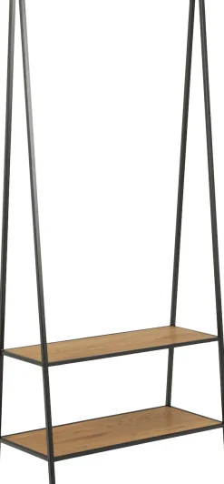 ACTONA GROUP Garderobenständer Metallgestell im modernen Industrielook, 2 Einlegeböden, Breite 77 cm