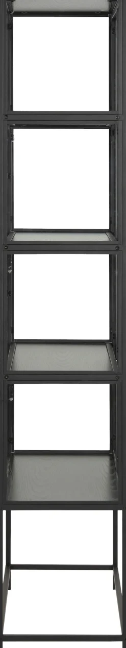 ACTONA GROUP Glasvitrine mit Glastüren und Metallrahmen, 4 Einlegeböden, B: 77 x H: 185,6 cm