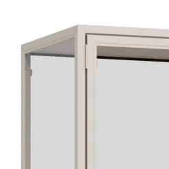 ACTONA GROUP Glasvitrine »Seaford, Vitrine« Vitrine, grauer Stahl, Oberboden und 4 Einlegeböden, 77x 35 x 185,6 cm