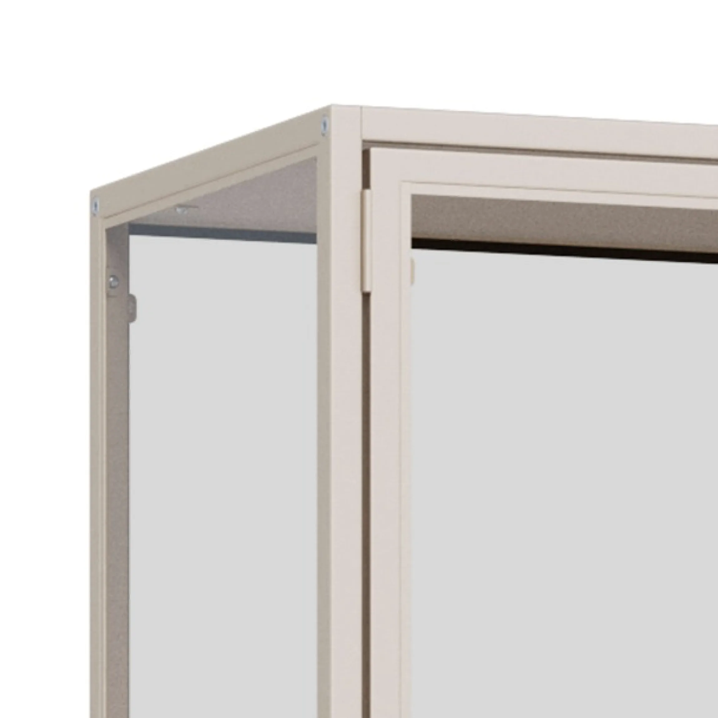 ACTONA GROUP Glasvitrine »Seaford, Vitrine« Vitrine, grauer Stahl, Oberboden und 4 Einlegeböden, 77x 35 x 185,6 cm
