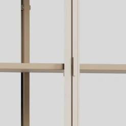ACTONA GROUP Glasvitrine »Seaford, Vitrine« Vitrine, grauer Stahl, Oberboden und 4 Einlegeböden, 77x 35 x 185,6 cm