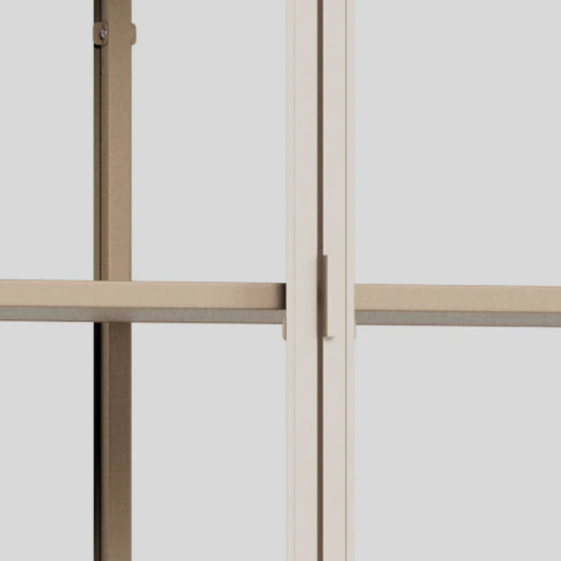 ACTONA GROUP Glasvitrine »Seaford, Vitrine« Vitrine, grauer Stahl, Oberboden und 4 Einlegeböden, 77x 35 x 185,6 cm