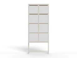 ACTONA GROUP Glasvitrine »Seaford, Vitrine« Vitrine, grauer Stahl, Oberboden und 4 Einlegeböden, 77x 35 x 185,6 cm