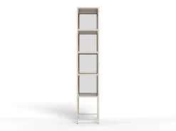 ACTONA GROUP Glasvitrine »Seaford, Vitrine« Vitrine, grauer Stahl, Oberboden und 4 Einlegeböden, 77x 35 x 185,6 cm