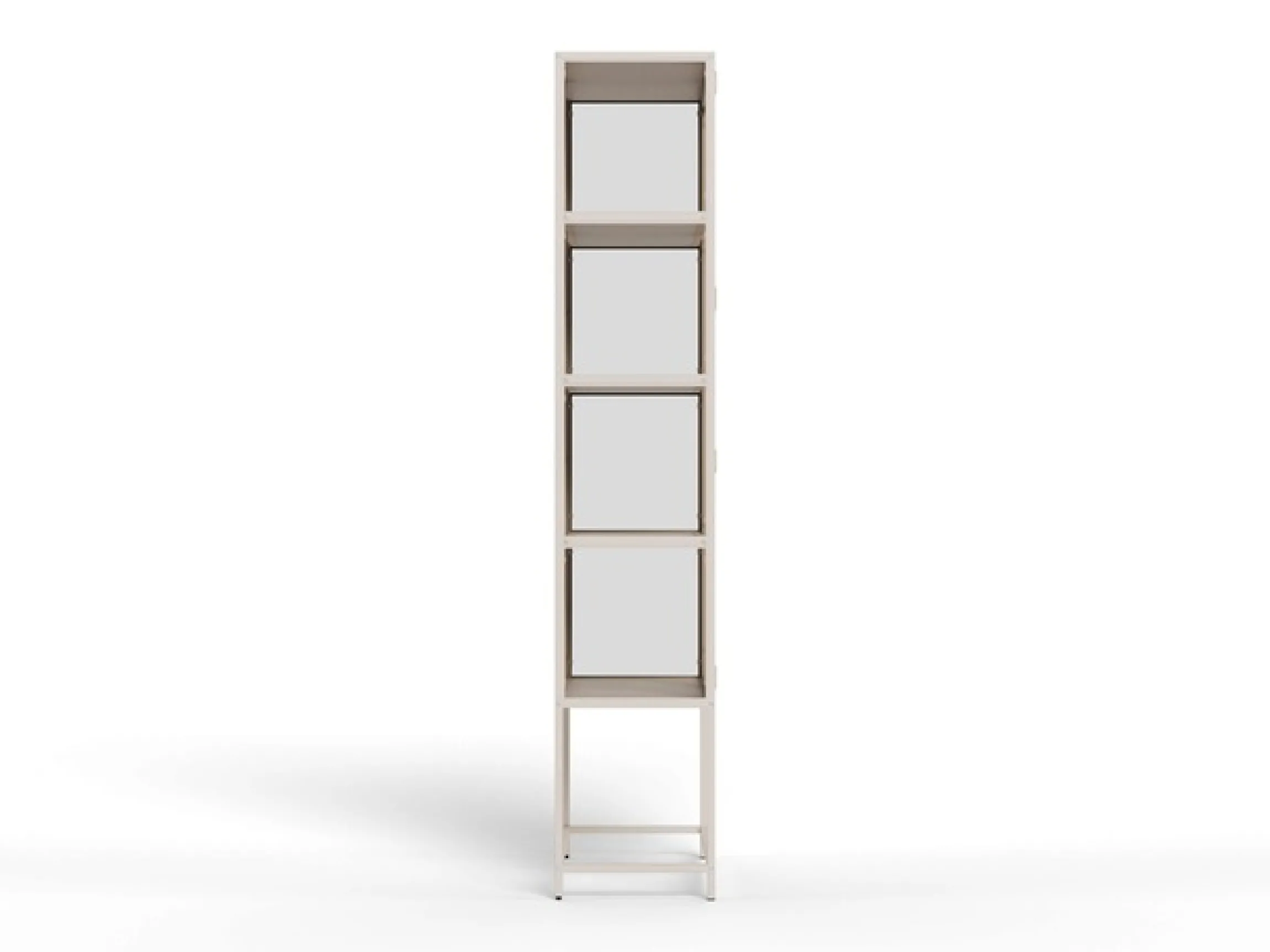 ACTONA GROUP Glasvitrine »Seaford, Vitrine« Vitrine, grauer Stahl, Oberboden und 4 Einlegeböden, 77x 35 x 185,6 cm