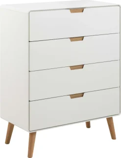 ACTONA GROUP Highboard »Lowell« 4 Schubladen mit Dämpfung, nordischer Stil, Weiß, B: 100 cm
