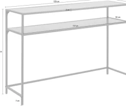 ACTONA GROUP Konsolentisch Metallgestell und 1 Einlegeboden, Breite 120 cm, in weiteren Varianten