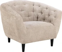 ACTONA GROUP Loungesessel »Ria« 1-Sitzer, Chenille beige, mit Rautenheftung und Taschenfedern
