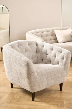 ACTONA GROUP Loungesessel »Ria« 1-Sitzer, Chenille beige, mit Rautenheftung und Taschenfedern