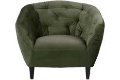 ACTONA GROUP Loungesessel »Ria Armlehnstuhl, Polstersessel, Einzelsofa, Relaxsessel,« 1-Sitzer, Samtstoff, Massivholz-Beine, Taschenfederkern, Tufting