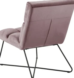 ACTONA GROUP Loungesessel 1,Samtvelours und quadratische Steppnähte, verschiedene Variationen
