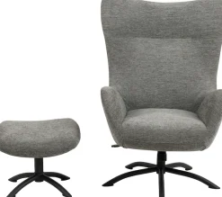 ACTONA GROUP Loungesessel »Tina« 2 Stk. tlg. mit Fußhocker, Dreh- und Kippfunktion für besonders bequemes Sitzen