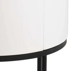 ACTONA GROUP Nachttisch »Polo« 1 Stk. tlg. Nachttisch in Weiss oder Schwarz, rund, Ø 40 cm, mit 1 Schublade
