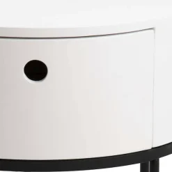 ACTONA GROUP Nachttisch »Polo« 1 Stk. tlg. Nachttisch in Weiss oder Schwarz, rund, Ø 40 cm, mit 1 Schublade