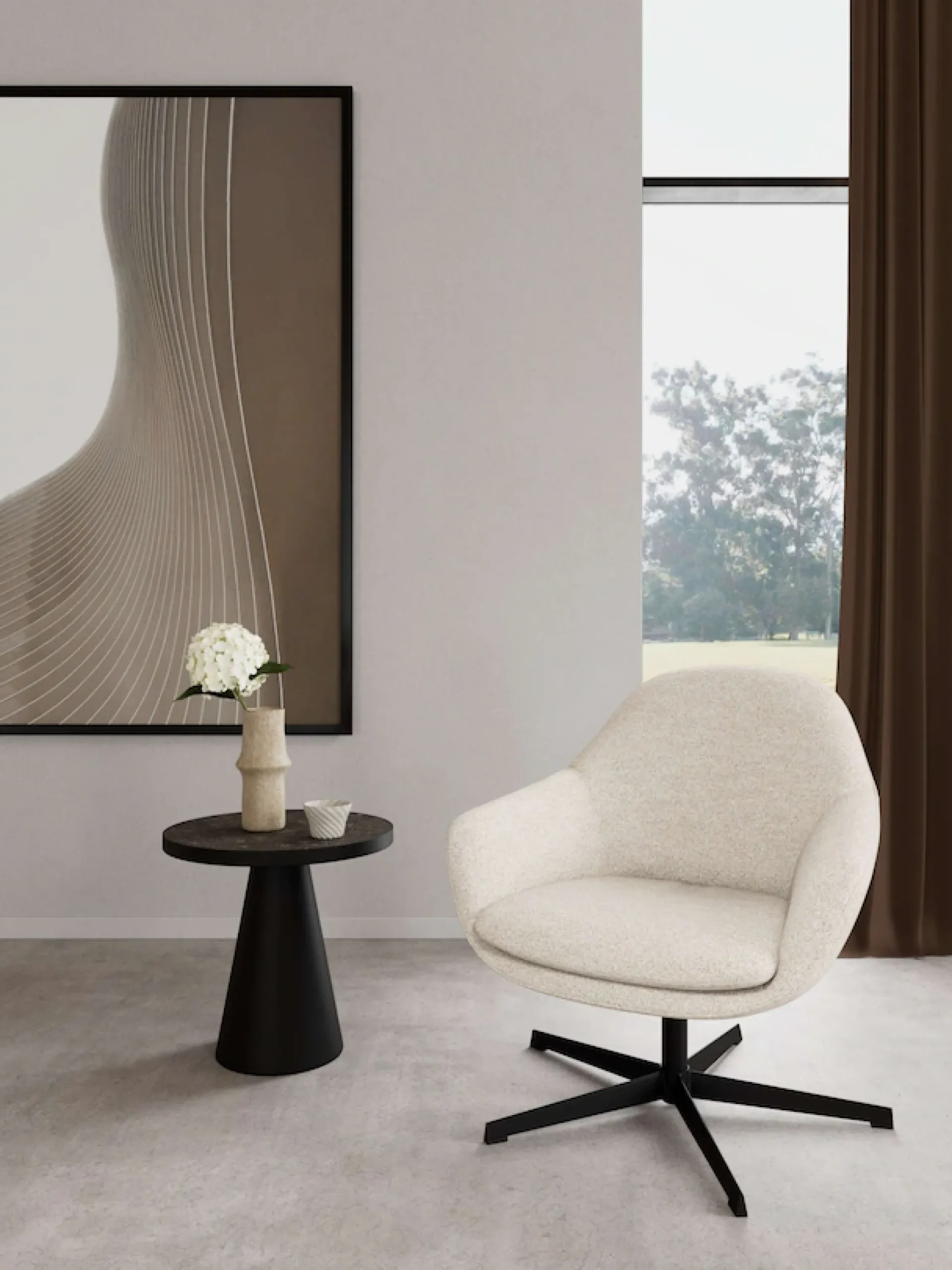 ACTONA GROUP Polsterstuhl »Polsterstuhl« () Stuhl, beige,Drehfunktion,74x72x81cm