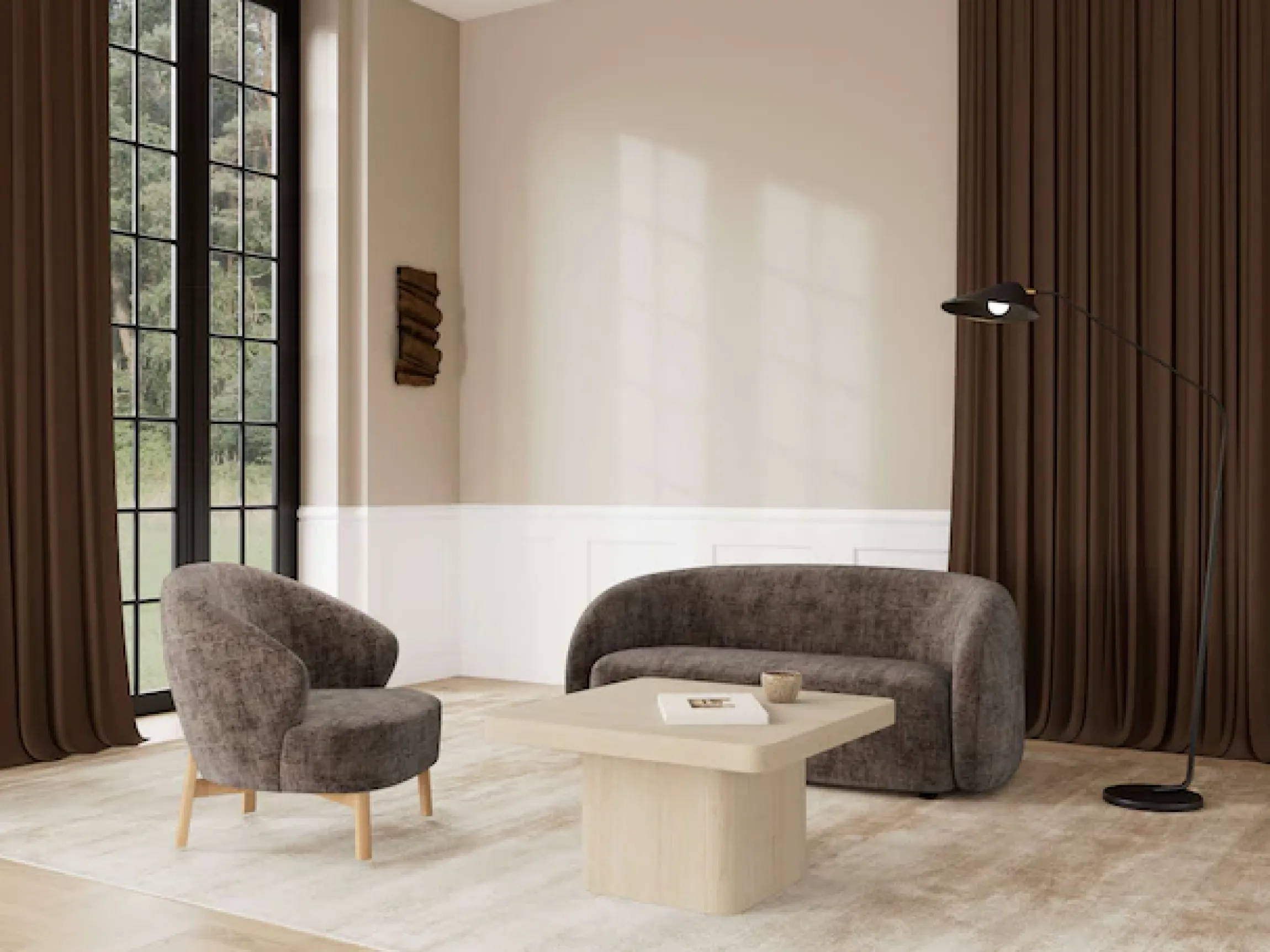ACTONA GROUP Polsterstuhl »Relaxsessel, Polstersessel« () Stuhl, braun, 77.5x78x78cm