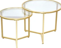 ACTONA GROUP Satztisch »Alina« Set, 2tlg. Set, 2 Stk. tlg. Sicherheits-Klarglasplatte