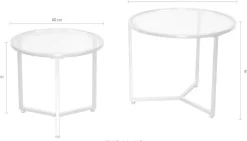ACTONA GROUP Satztisch »Alina« Set, 2tlg. Set, 2 Stk. tlg. Sicherheits-Klarglasplatte