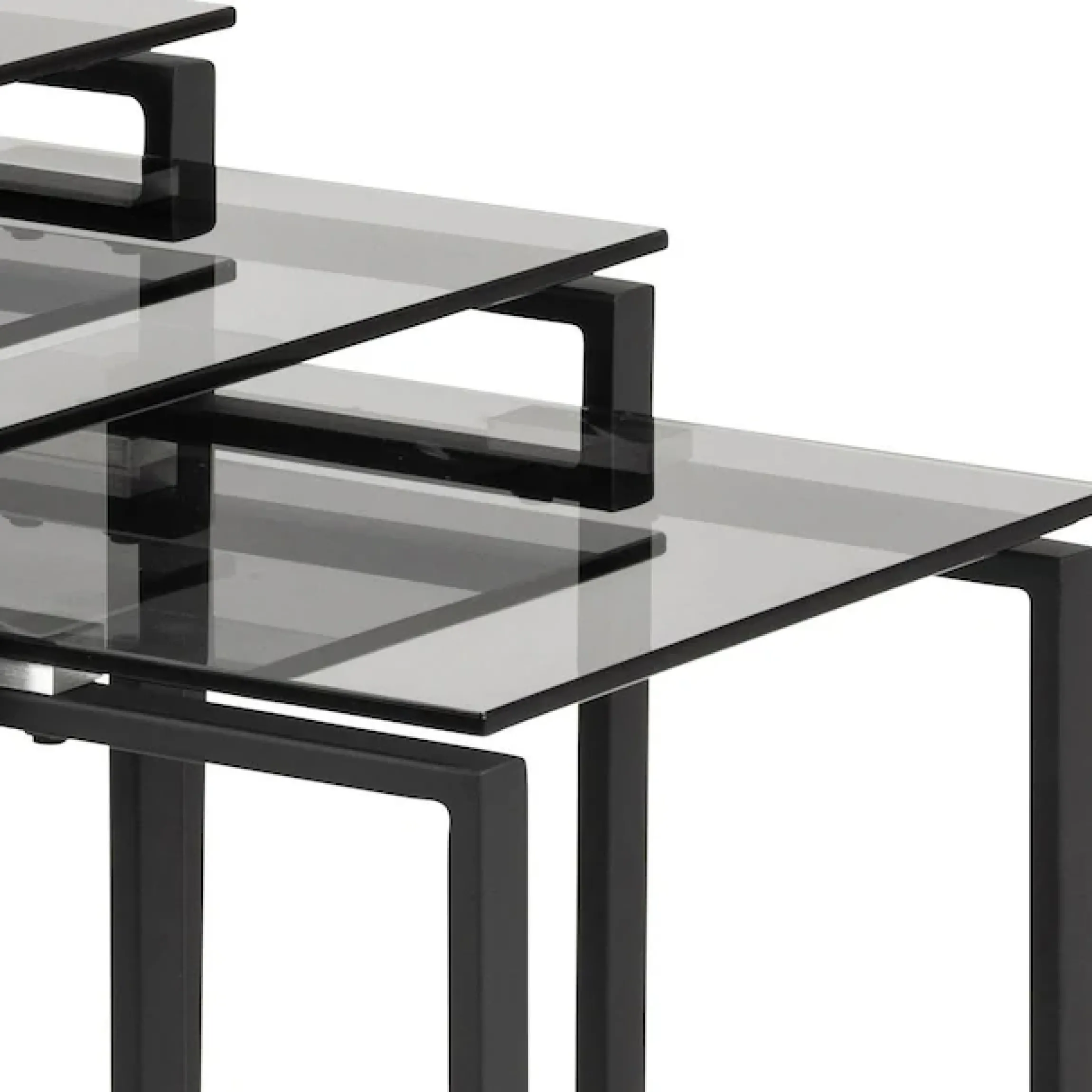 ACTONA GROUP Satztisch »Karolina« 3 Stk. tlg. mit einer Rauchglasplatten und einem schönen Metallgestell