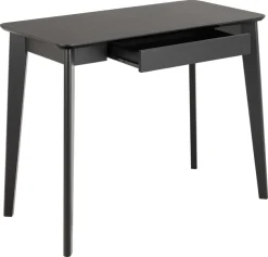 ACTONA GROUP Schreibtisch »Roxby« Schreibtisch, matt schwarz SH Lack Eiche Furnier,100x50x75 cm