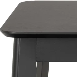 ACTONA GROUP Schreibtisch »Roxby« Schreibtisch, matt schwarz SH Lack Eiche Furnier,100x50x75 cm