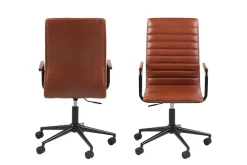 ACTONA GROUP Schreibtischstuhl »Winslow« () Drehstuhl, Chefsessel, Höhenverstellbar, Armlehne, Cognac Braun
