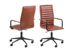 ACTONA GROUP Schreibtischstuhl »Winslow« () Drehstuhl, Chefsessel, Höhenverstellbar, Armlehne, Cognac Braun