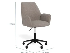 ACTONA GROUP Schreibtischstuhl »Glenda, Bürostuhl« () Stuhl, graubraun, höhenverstellbar, Drehfunktion