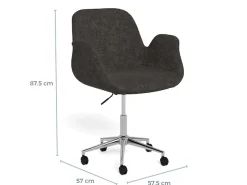 ACTONA GROUP Schreibtischstuhl »Beth, Stuhl, Polsterstuhl« () Stuhl,dunkelgrau,Drehfunktion