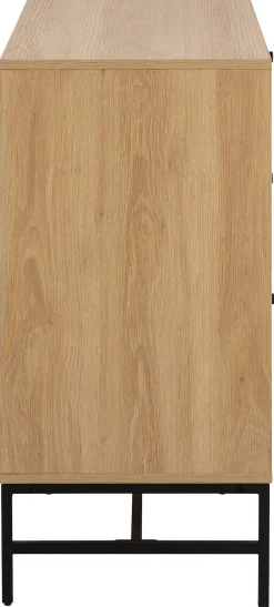 ACTONA GROUP Sideboard »Albany« Eiche-Optik, Lamellenfront, 3 Schubladen, B: 80, 6 cm