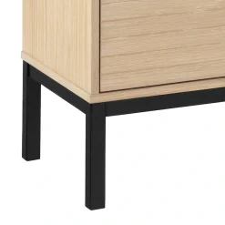ACTONA GROUP Sideboard »Kensington« Anrichte, 4 Türen und 4 Böden weiss pigmentiertEiche, 180x40x80cm