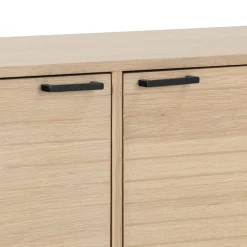 ACTONA GROUP Sideboard »Kensington« Anrichte, 4 Türen und 4 Böden weiss pigmentiertEiche, 180x40x80cm