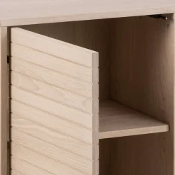 ACTONA GROUP Sideboard »Linley Anrichte, Lamellenfront,« gerillte Front, Eiche furniert, 4 Türen, 4 E-böden, B: 180 cm