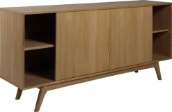 ACTONA GROUP Sideboard »Marte« Anrichte, Eiche/Furnier, 2 Schiebetüren, 4 Schubladen, Breite 180 cm