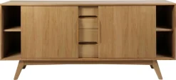 ACTONA GROUP Sideboard »Marte« Anrichte, Eiche/Furnier, 2 Schiebetüren, 4 Schubladen, Breite 180 cm