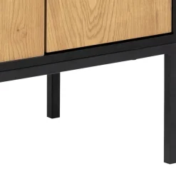 ACTONA GROUP Sideboard 1,mit Wildeiche-Nachbildung, 3 Türen und 2 Schubladen, Breite 80 cm