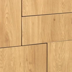 ACTONA GROUP Sideboard 1,mit Wildeiche-Nachbildung, 3 Türen und 2 Schubladen, Breite 80 cm