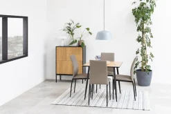 ACTONA GROUP Sideboard 1,mit Wildeiche-Nachbildung, 3 Türen und 2 Schubladen, Breite 80 cm