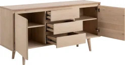 ACTONA GROUP Sideboard »Nagano« Anrichte, Eiche/Furnier, 2 Türen, 2 Einlegeböden, 3 Schubladen, 150 cm