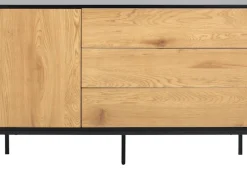 ACTONA GROUP Sideboard 1,schwarze Kontrastrahmen, 1 Tür und 3 Schubladen, Breite 120 cm