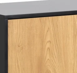 ACTONA GROUP Sideboard 1,schwarze Kontrastrahmen, 1 Tür und 3 Schubladen, Breite 120 cm