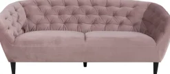 ACTONA GROUP 3-Sitzer »Ria Couch, Sofa,« Samtstoff, Massivholz-Beine, Taschenfederkern, Tufting, mit Armlehnen